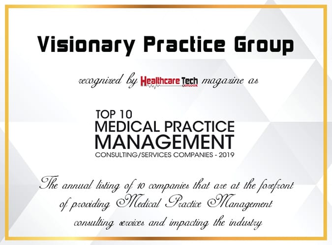 Healthcare Tech Outlook Top 10 award certificate